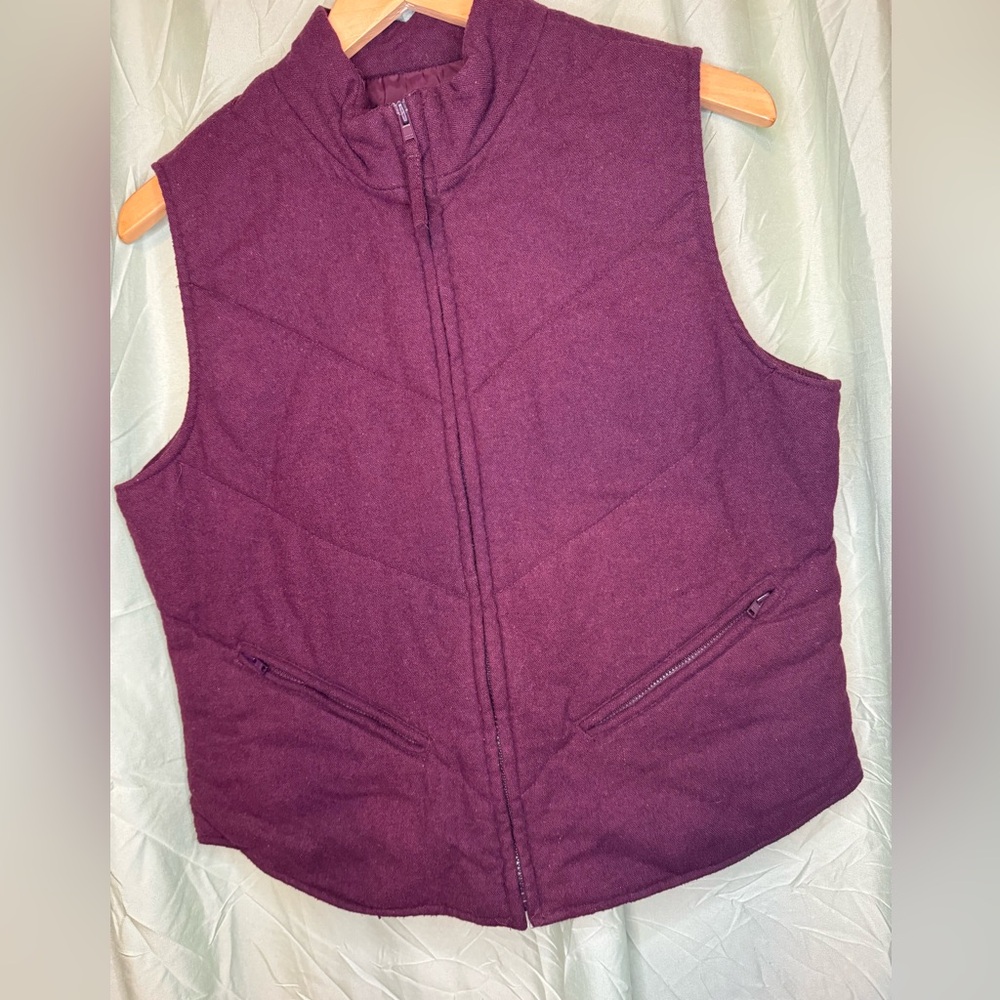 GAP Recycled Wool Zipper Front Vest Size L